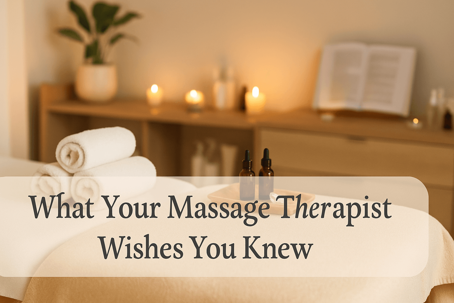 💆‍♀️ What Your Massage Therapist Wishes You Knew