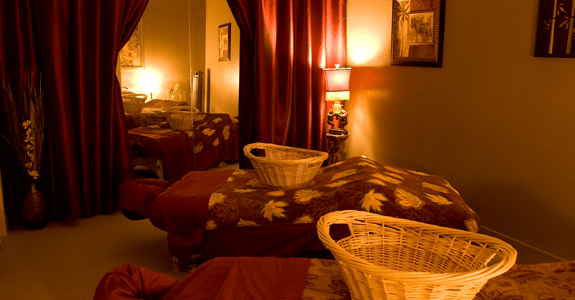 Couples massage room at Fancy's Day Spa in Brownwood, Texas